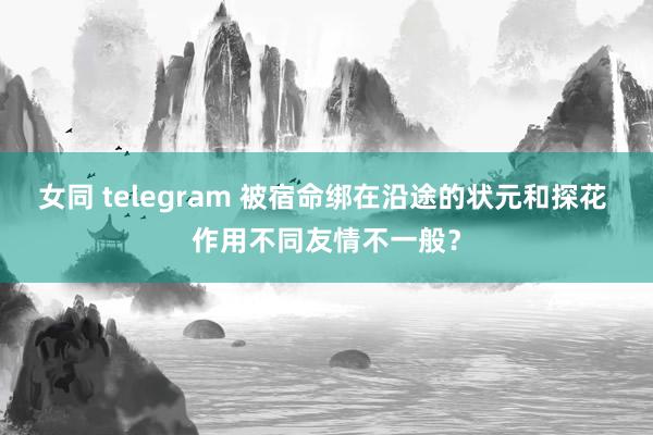 女同 telegram 被宿命绑在沿途的状元和探花 作用不同友情不一般？